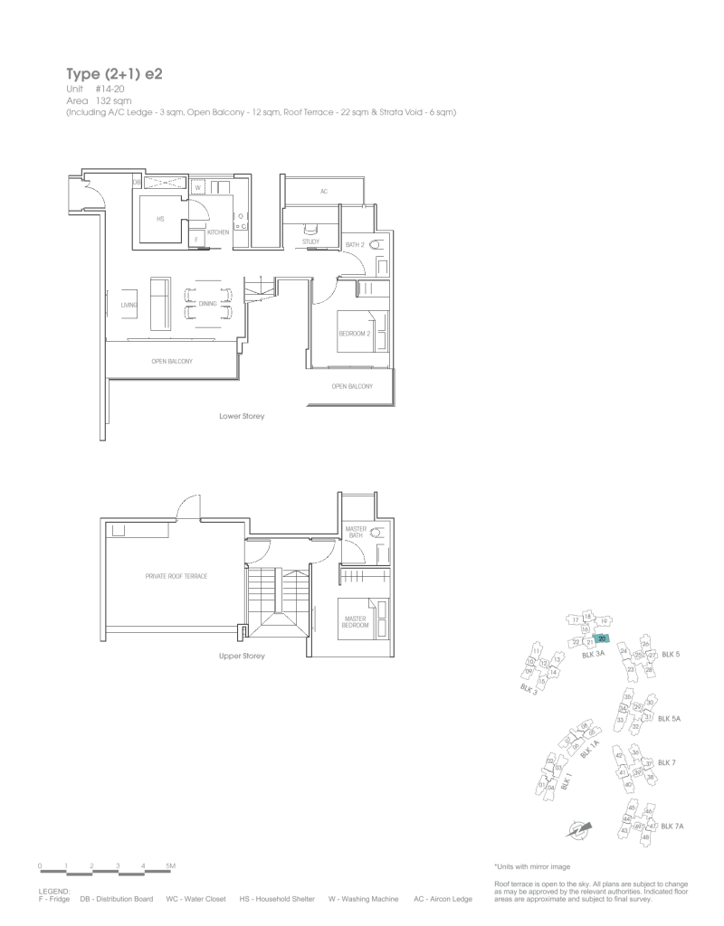 Bartley Residences floor plan Type 21e2, 1421 sqft, Serangoon, Singapore