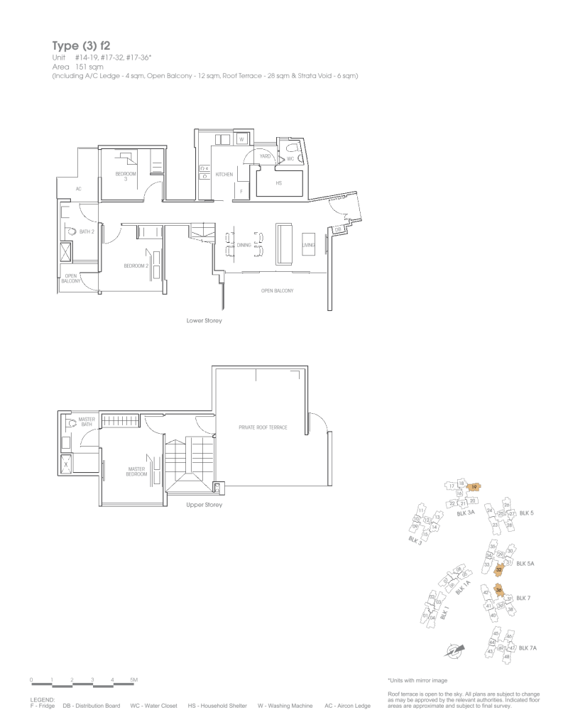 Bartley Residences floor plan Type 3f2, 1625 sqft, Serangoon, Singapore