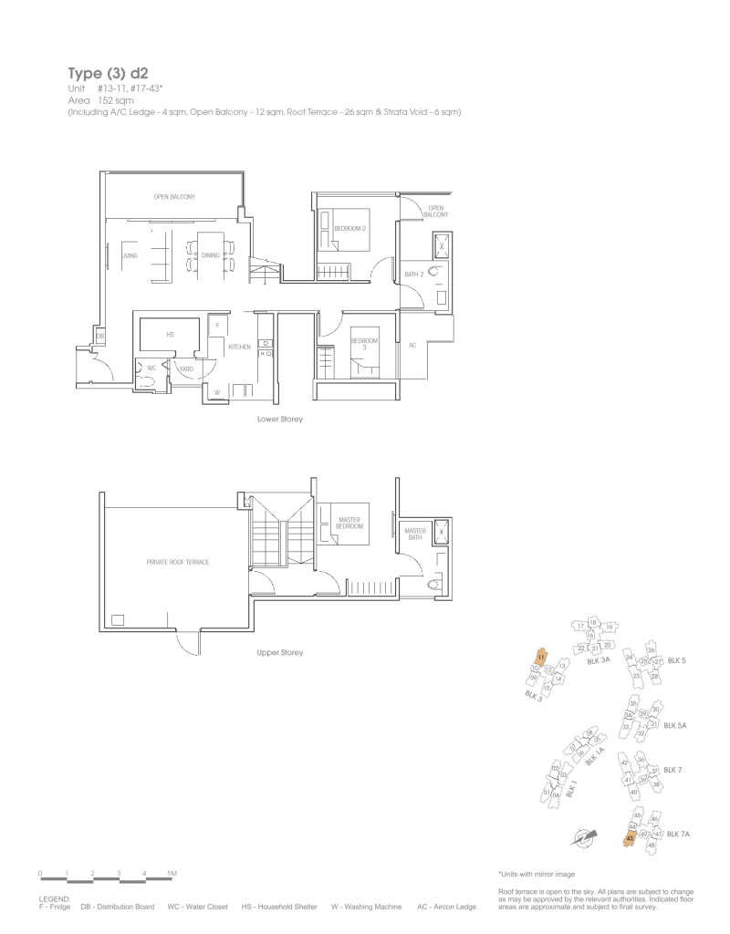 Bartley Residences floor plan Type 3d2, 1636 sqft, Serangoon, Singapore