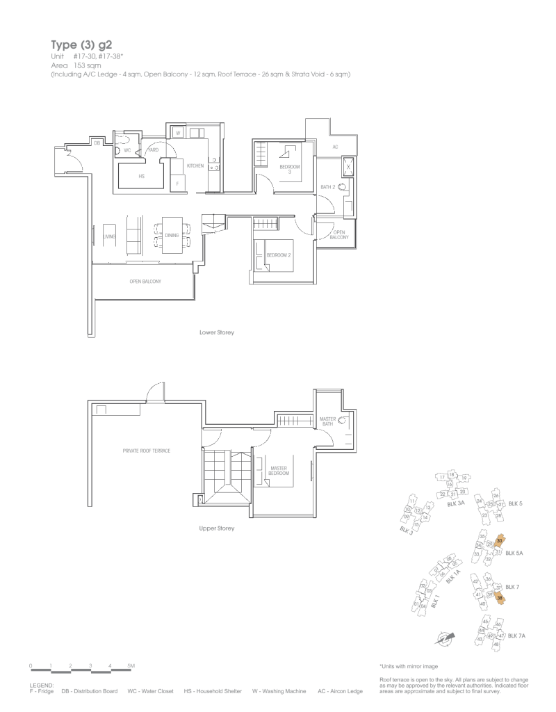 Bartley Residences floor plan Type 3g2, 1647 sqft, Serangoon, Singapore