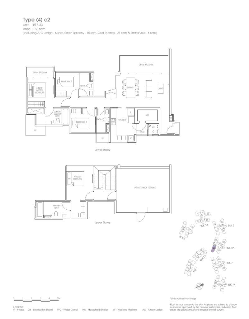 Bartley Residences floor plan Type 4c2, 2024 sqft, Serangoon, Singapore