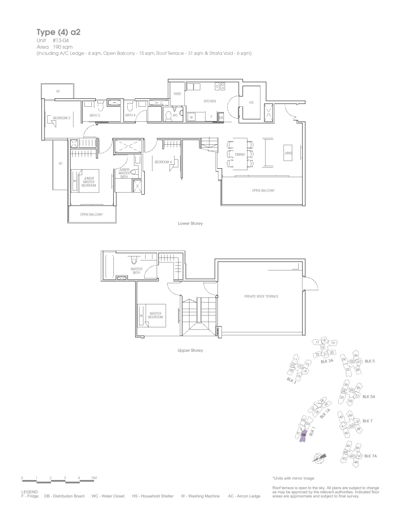 Bartley Residences floor plan Type 4a2, 2045 sqft, Serangoon, Singapore