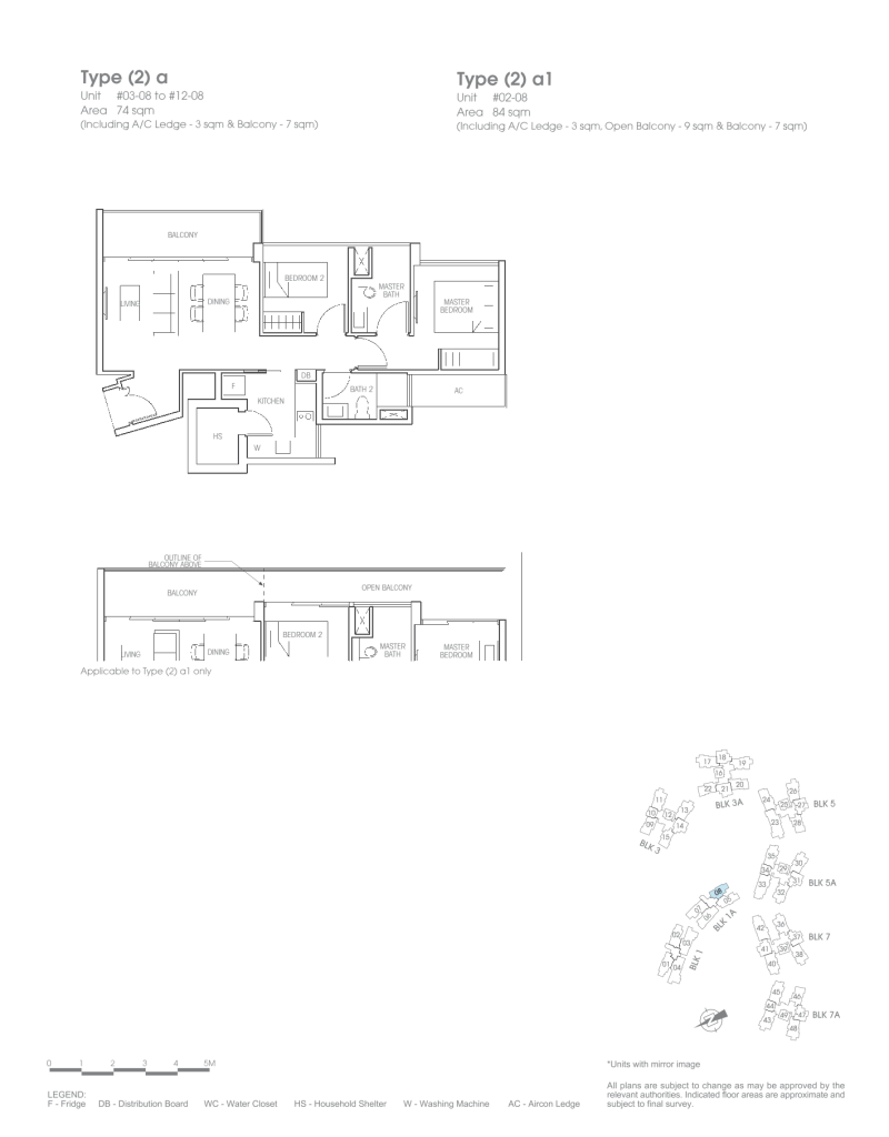 Bartley Residences floor plan 2a, 797 sqft