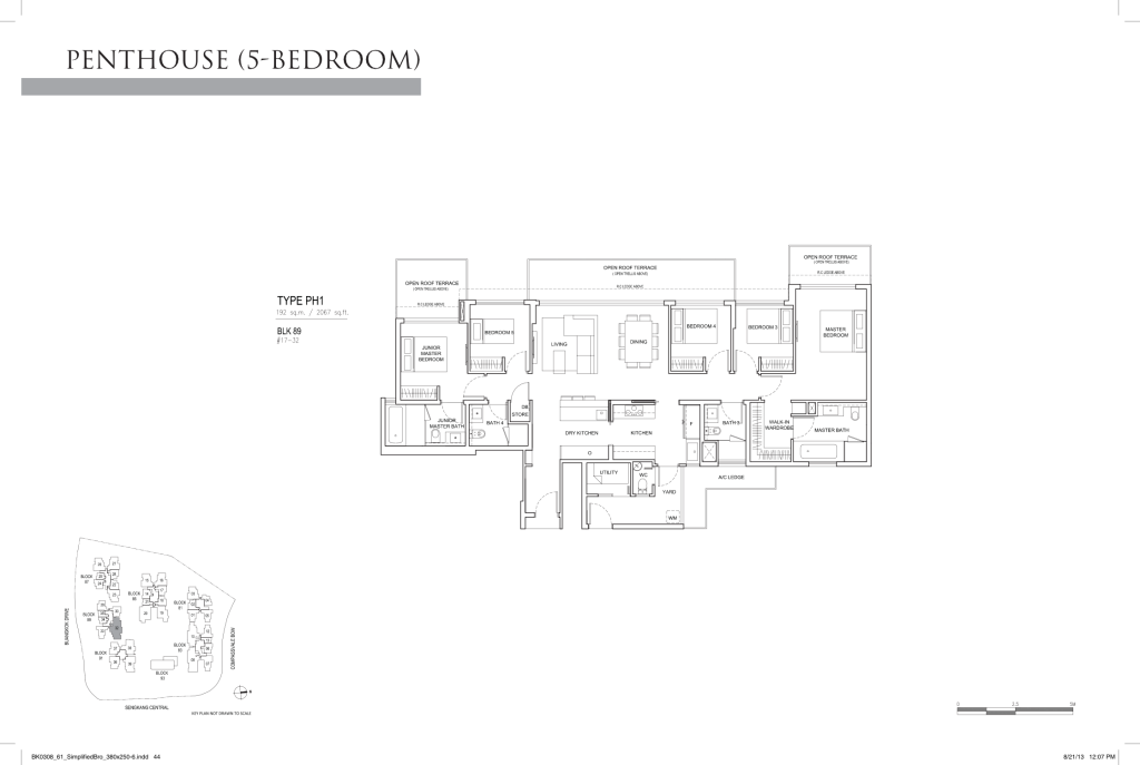Jewel @ Buangkok floor plan Type PH1, 2067 sqft, Sengkang, Singapore