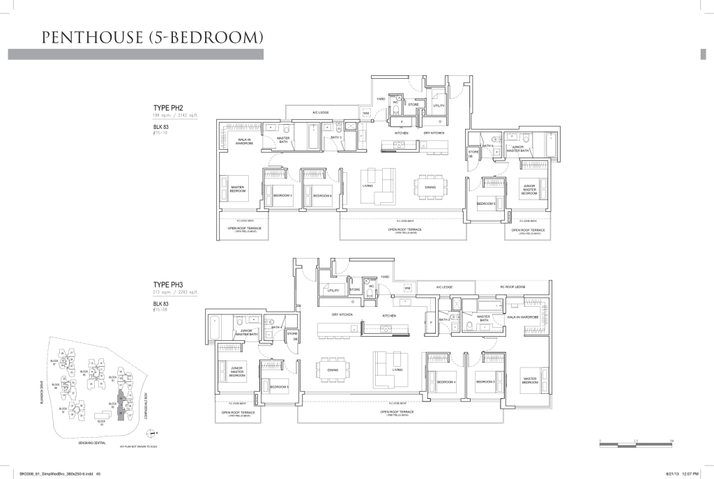 Jewel @ Buangkok floor plan Type PH2, 2142 sqft, Sengkang, Singapore