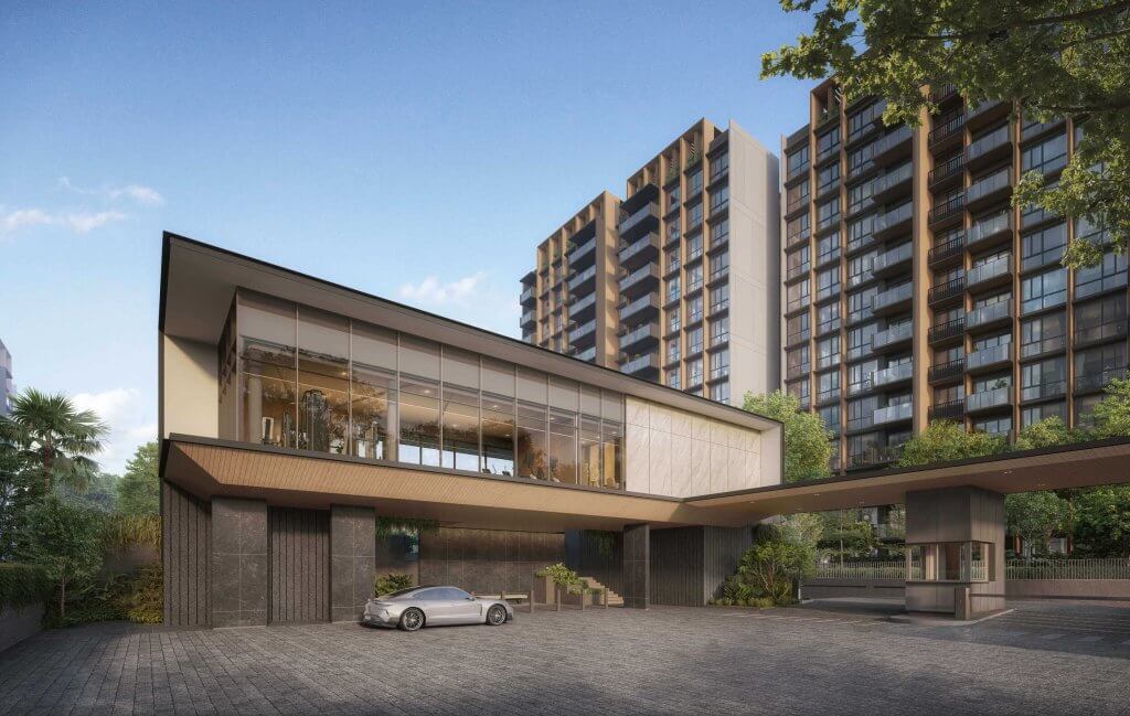Narra Residences arrival courtyard, Bukit Panjang, Singapore