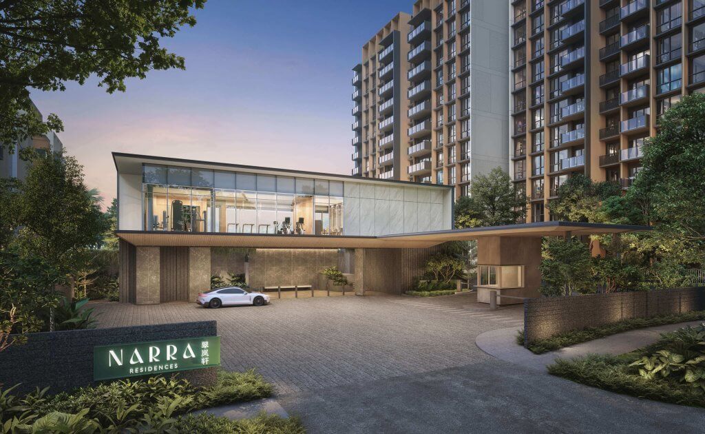 Narra Residences arrival courtyard, Bukit Panjang, Singapore