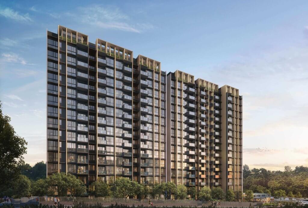 Narra Residences tower exterior, Bukit Panjang, Singapore