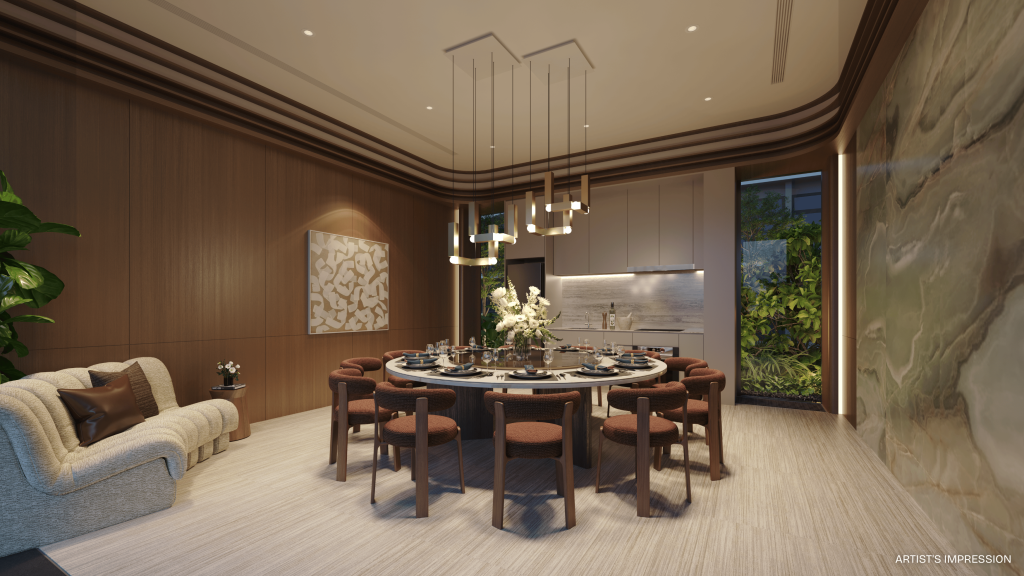 Pinery Residences private dining room, Tampines, Singapore