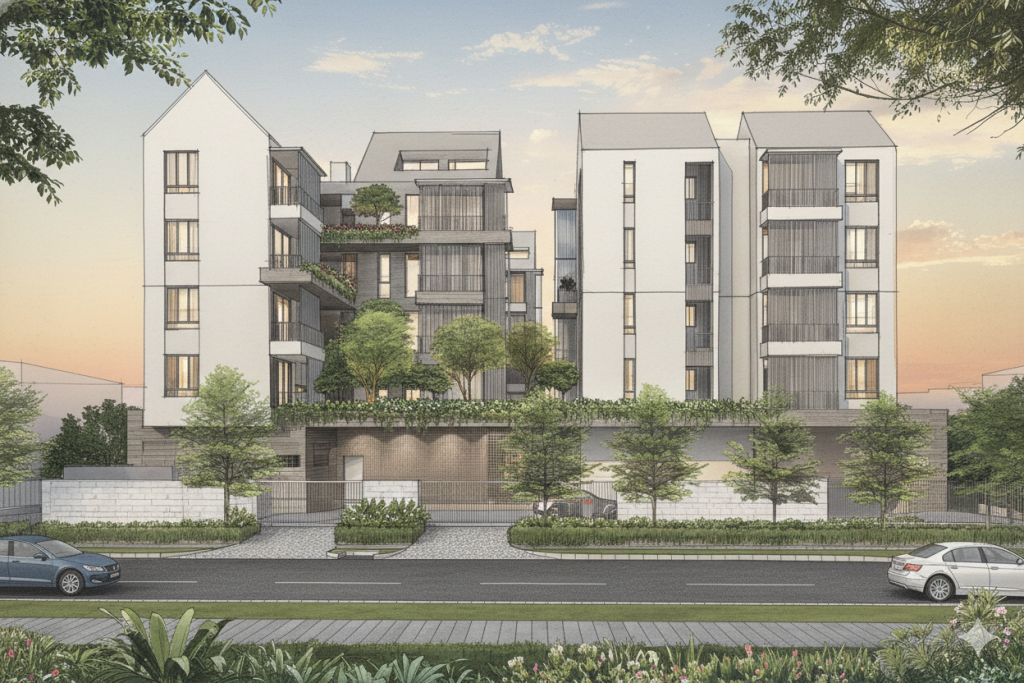 10 Evelyn boutique condominium in Singapore as an example of a small development