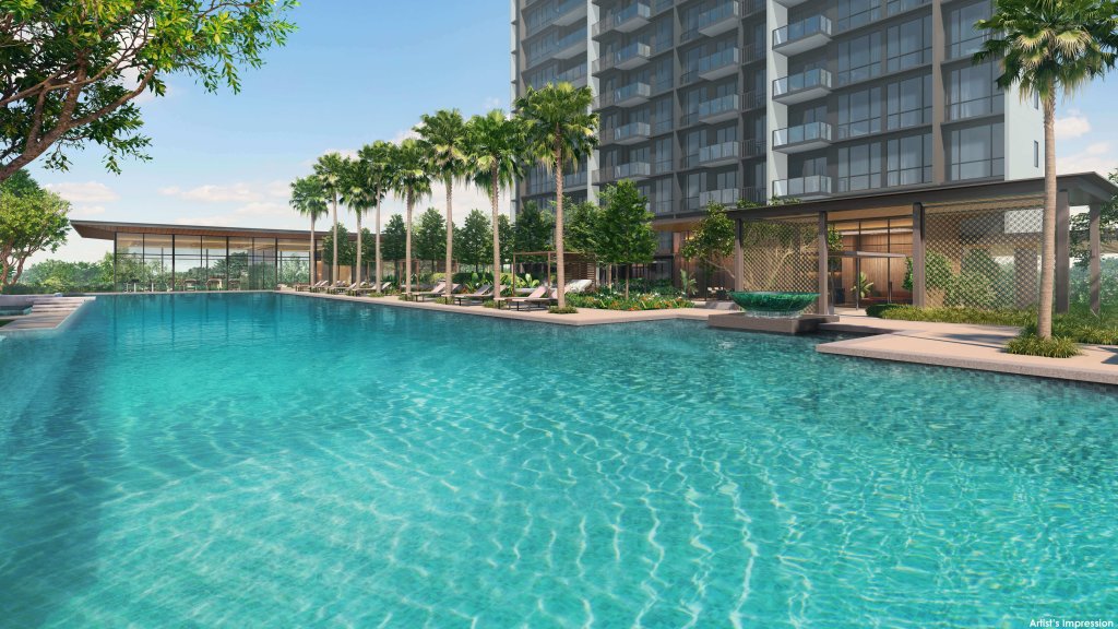 Emerald of Katong swimming pool, Marine Parade, Singapore