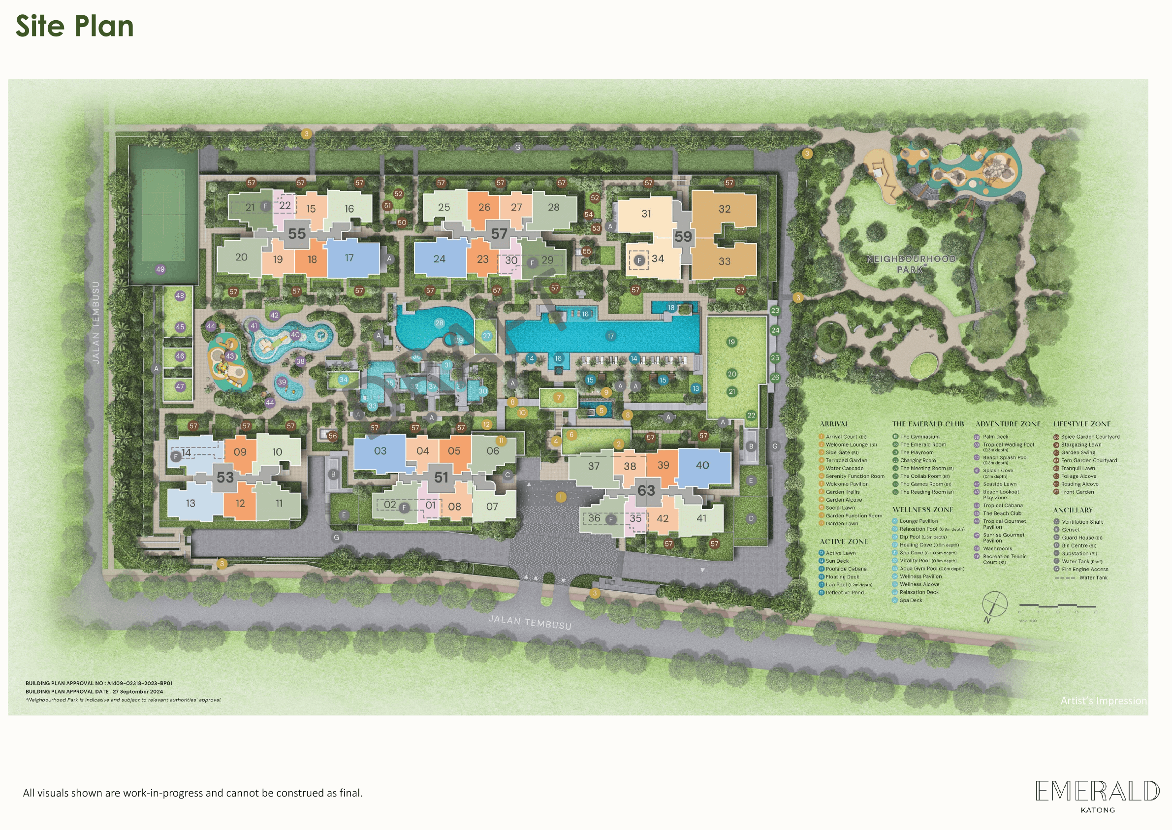 Emerald of Katong site plan, Marine Parade, Singapore