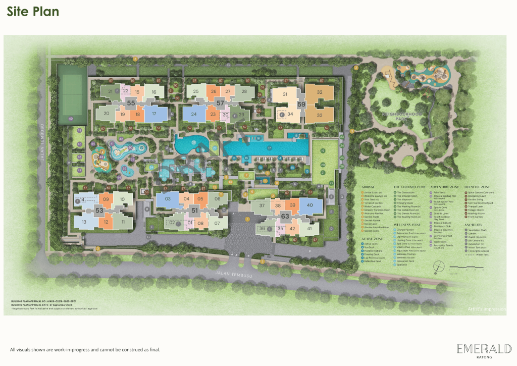 Emerald of Katong site plan, Marine Parade, Singapore