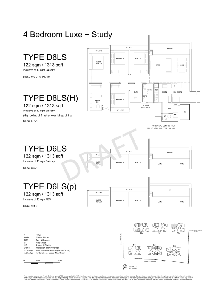 Emerald of Katong floor plan Type D6LS, 1313 sqft, Marine Parade, Singapore