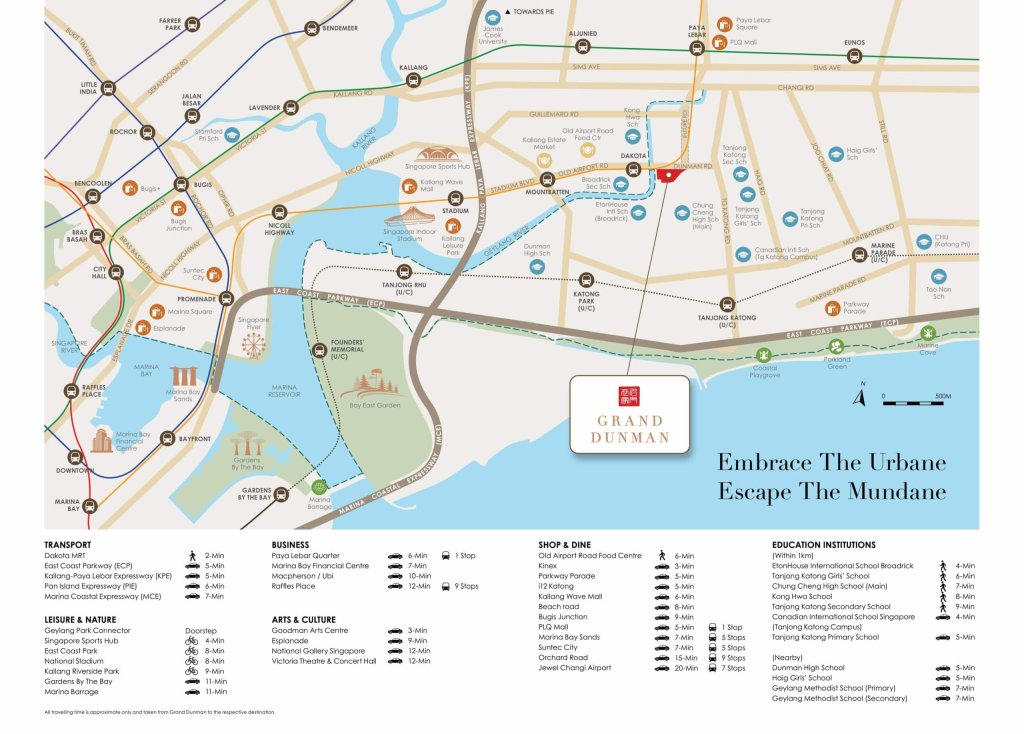 Grand Dunman location map, Marine Parade, Singapore