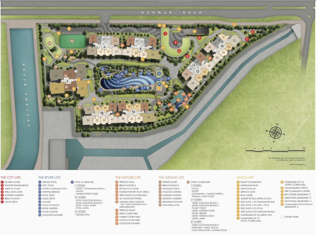 Grand Dunman site plan, Marine Parade, Singapore
