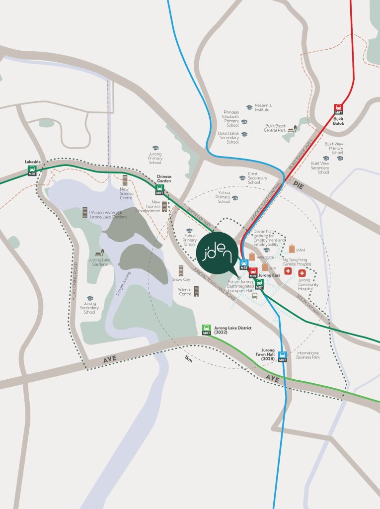 J'den den location map, Jurong East, Singapore