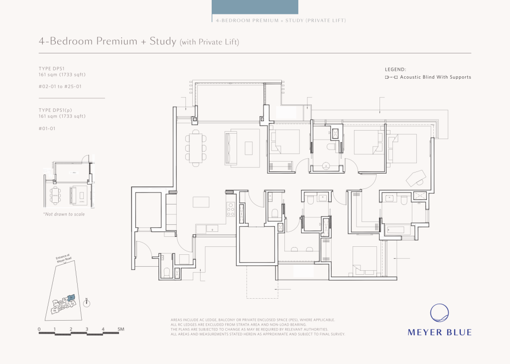 Meyer Blue floor plan Type DPS1, 1733 sqft, Marine Parade, Singapore