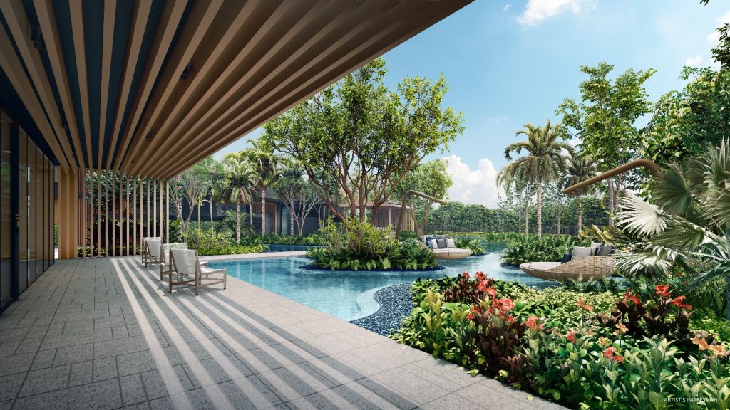 Meyer Blue poolside seating, Marine Parade, Singapore