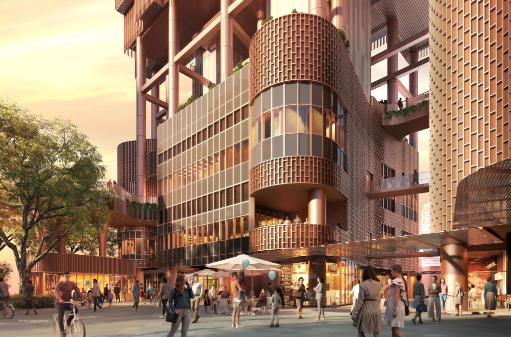 One Bernam retail frontage, Downtown Core, Singapore