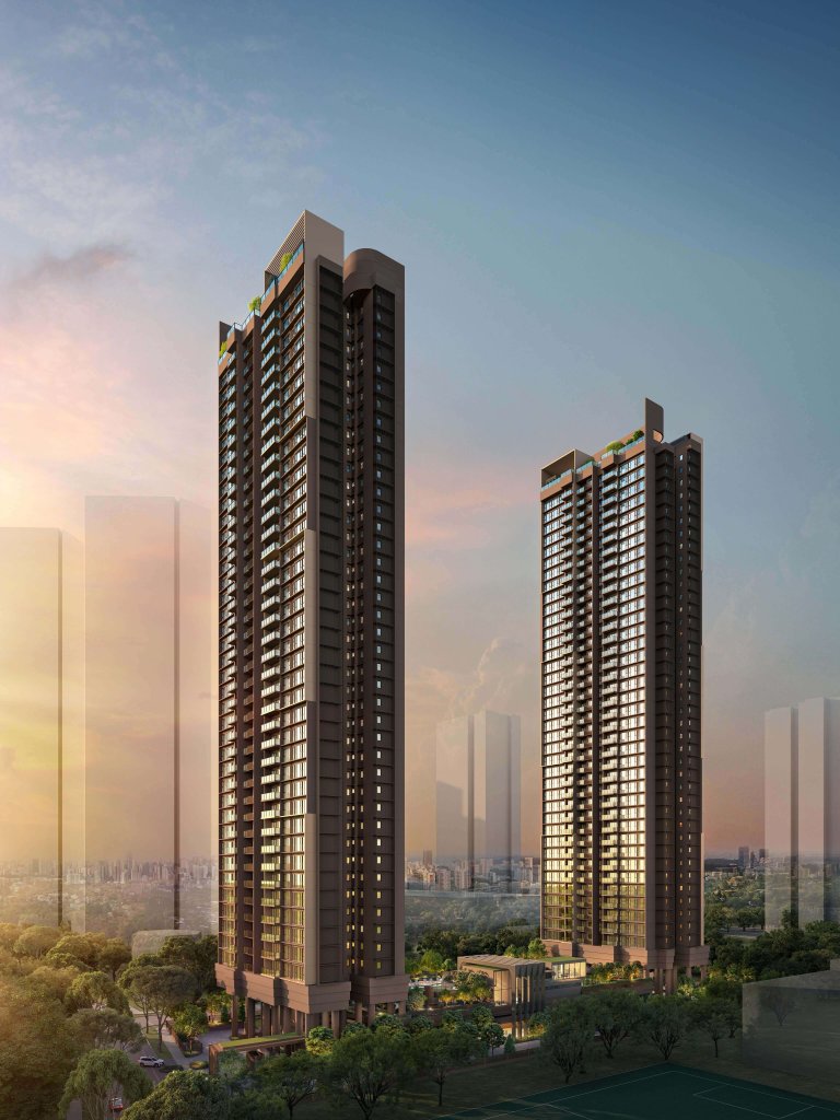 Penrith twin towers at sunset, Queenstown, Singapore