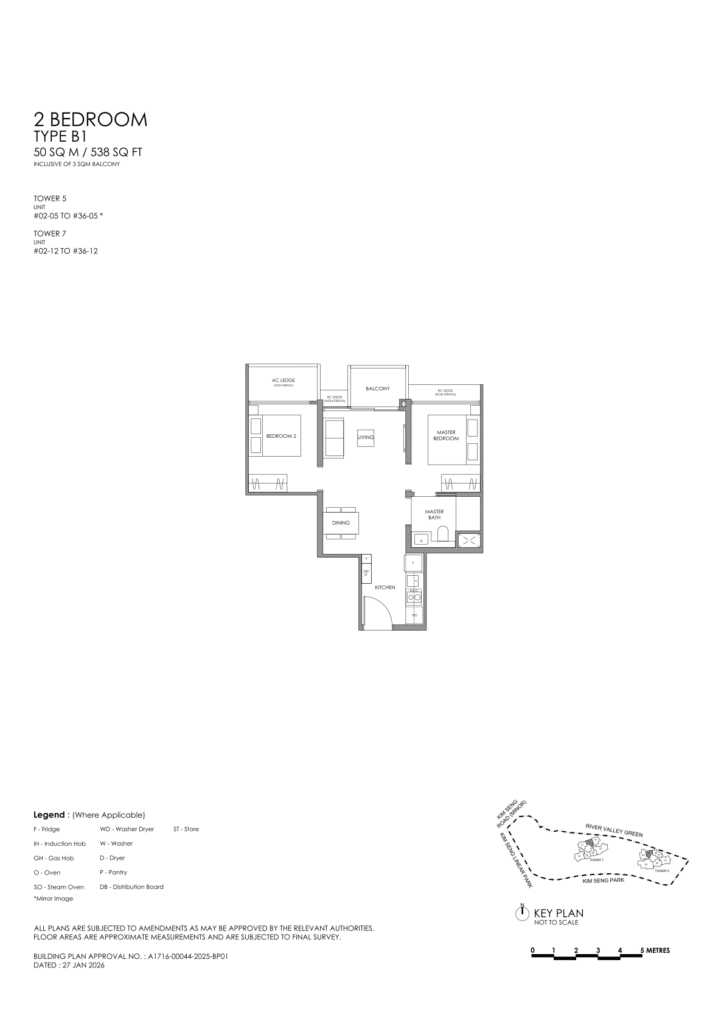 River Modern floor plan 1