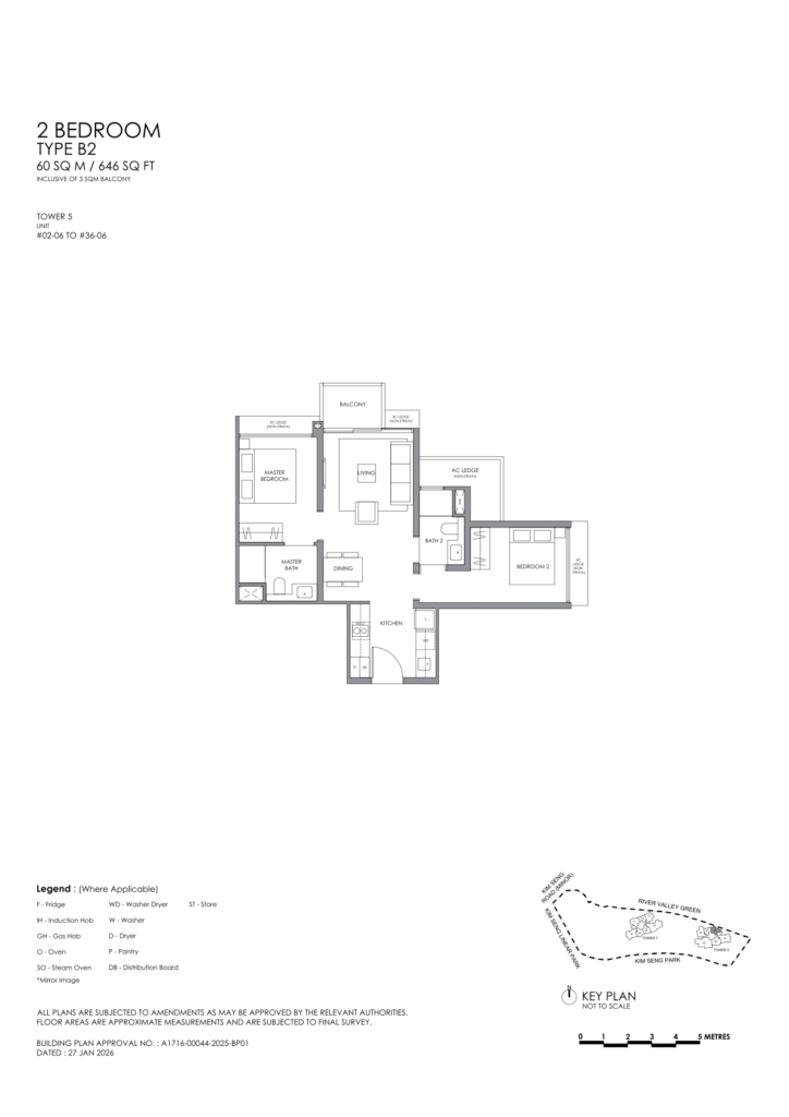River Modern floor plan 2