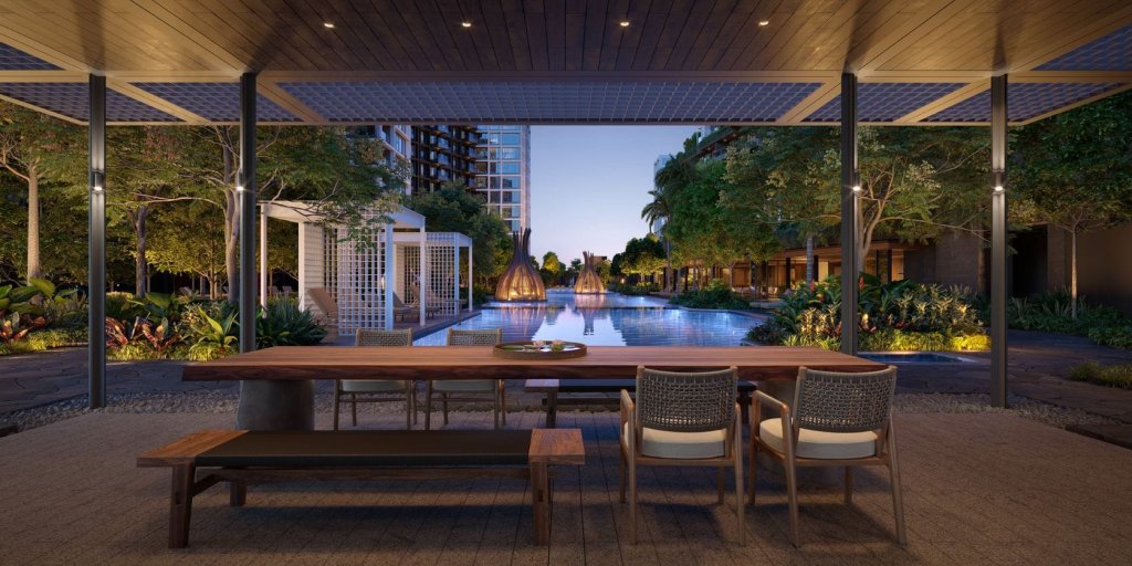 The Reserve Residences barbecue pavilion, Bukit Timah, Singapore