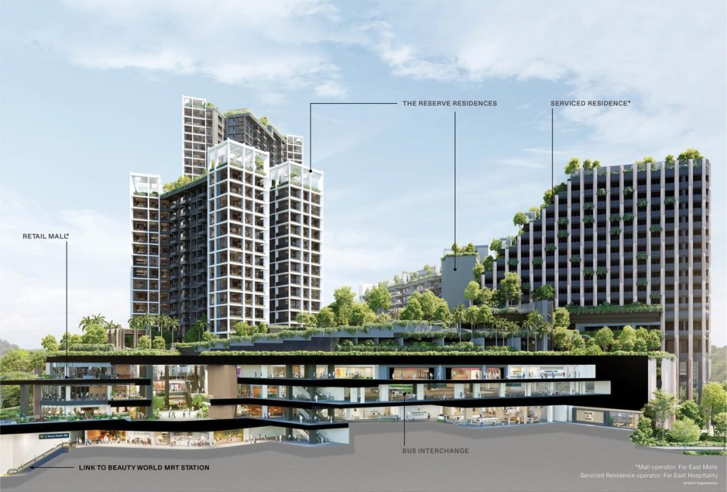 The Reserve Residences street intersection, Bukit Timah, Singapore