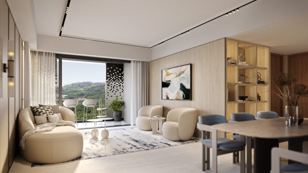 The Reserve Residences living room, Bukit Timah, Singapore
