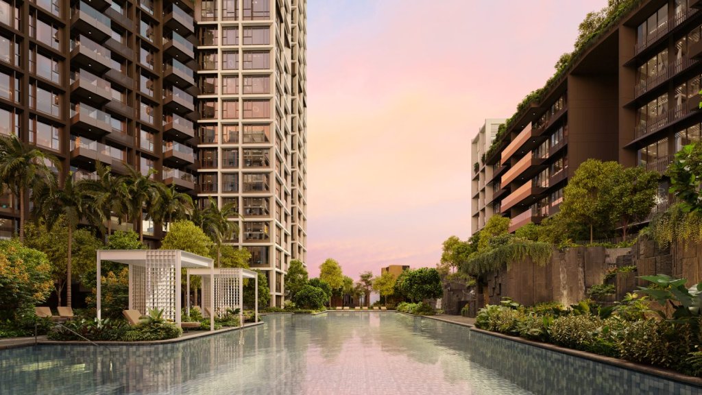 The Reserve Residences swimming pool, Bukit Timah, Singapore