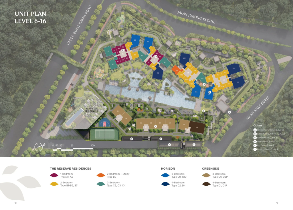 The Reserve Residences site plan, Bukit Timah, Singapore