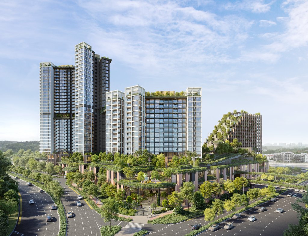 The Reserve Residences tower exterior, Bukit Timah, Singapore