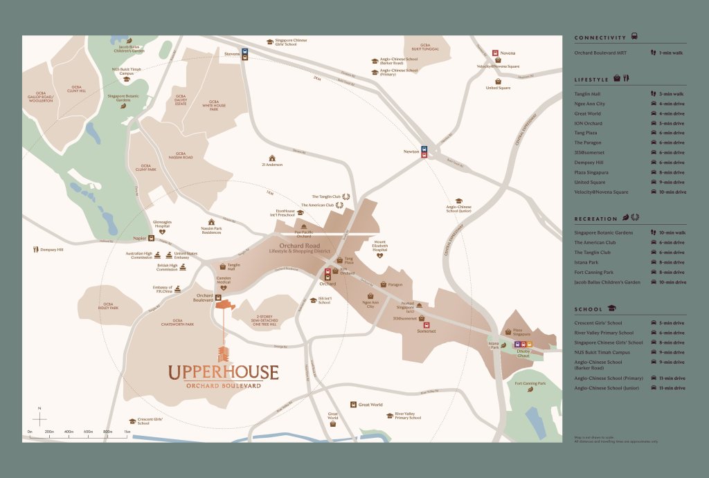 Upperhouse at Orchard Boulevard location map, River Valley, Singapore