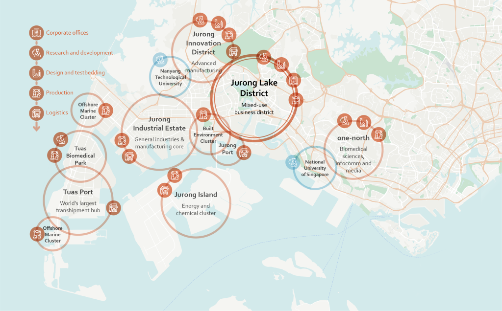 Jurong Lake District timeline of infrastructure and employment milestones to 2040