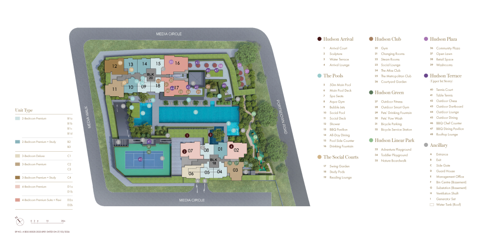 Hudson Place Residences site plan, Queenstown, Singapore