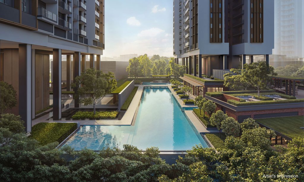 Hudson Place Residences swimming pool, Queenstown, Singapore