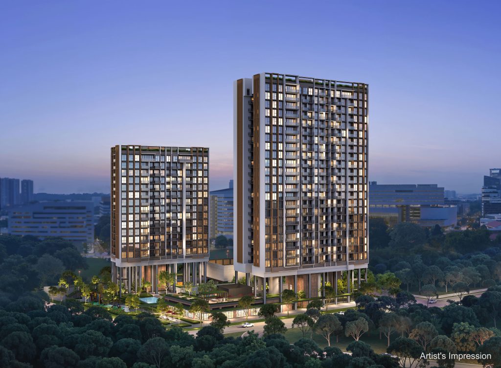 Hudson Place Residences panoramic view from the development, Queenstown, Singapore