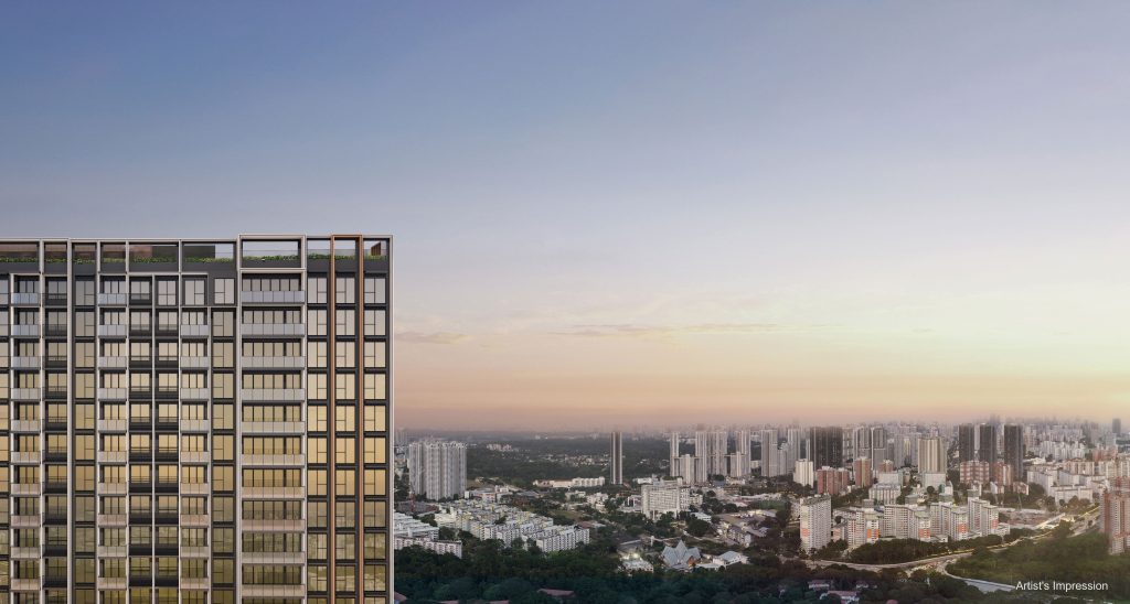 Hudson Place Residences panoramic view from the development, Queenstown, Singapore
