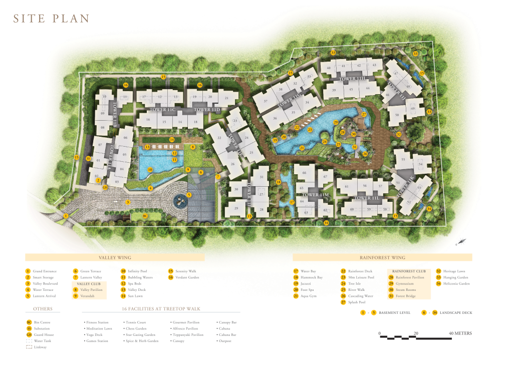 Daintree Residence site plan, Bukit Timah, Singapore