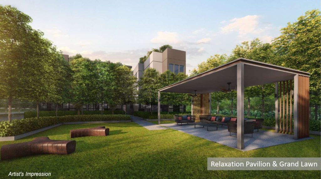 Fourth Avenue Residences relaxation pavilion lawn, Bukit Timah, Singapore