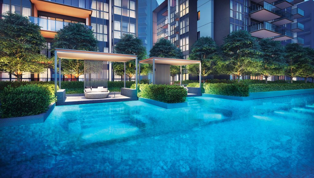 Fourth Avenue Residences pool pavilion, Bukit Timah, Singapore