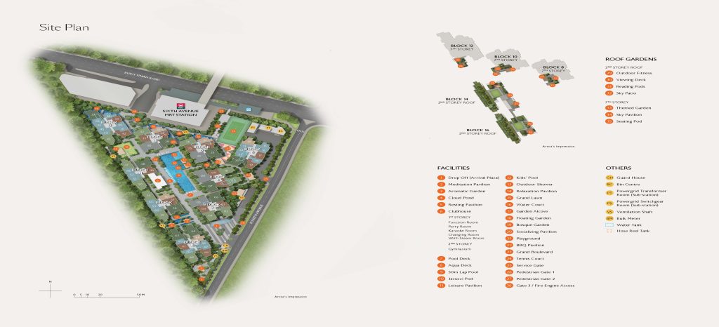 Fourth Avenue Residences site plan, Bukit Timah, Singapore