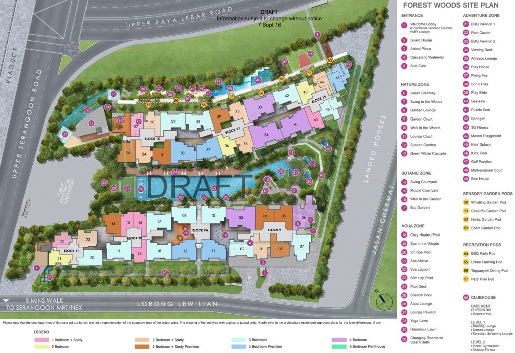 Forest Woods site plan, Serangoon, Singapore