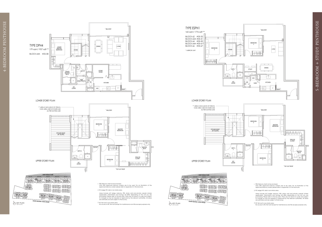 Kent Ridge Hill Residences floor plan Type 1776, 1927 sqft, Queenstown, Singapore