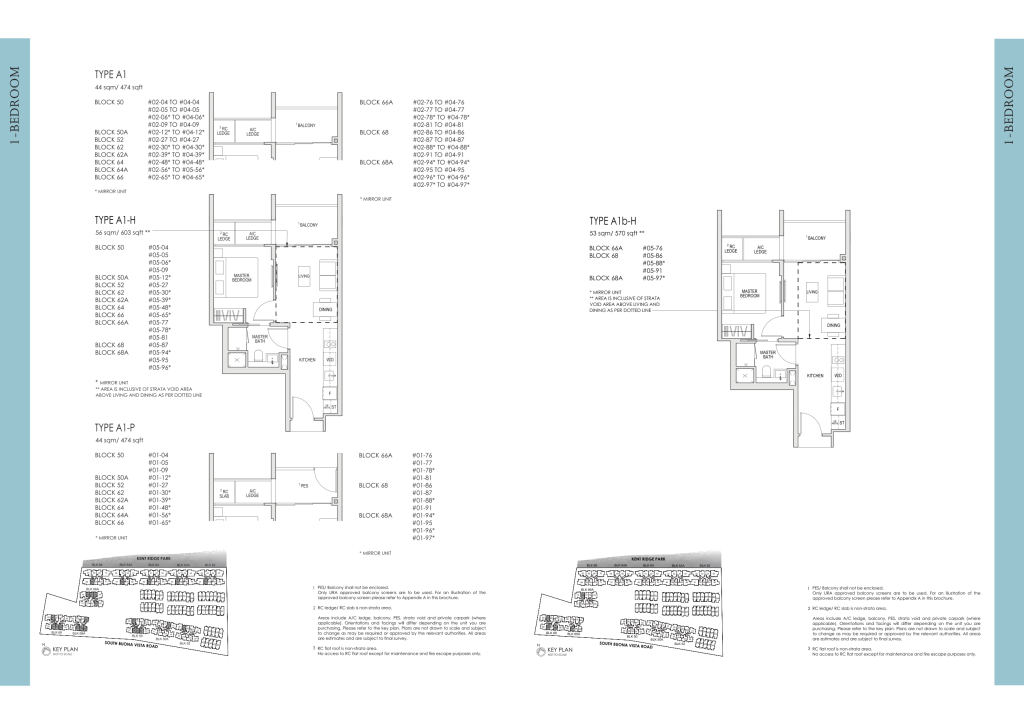 Kent Ridge Hill Residences floor plan, 474 sqft, Queenstown, Singapore