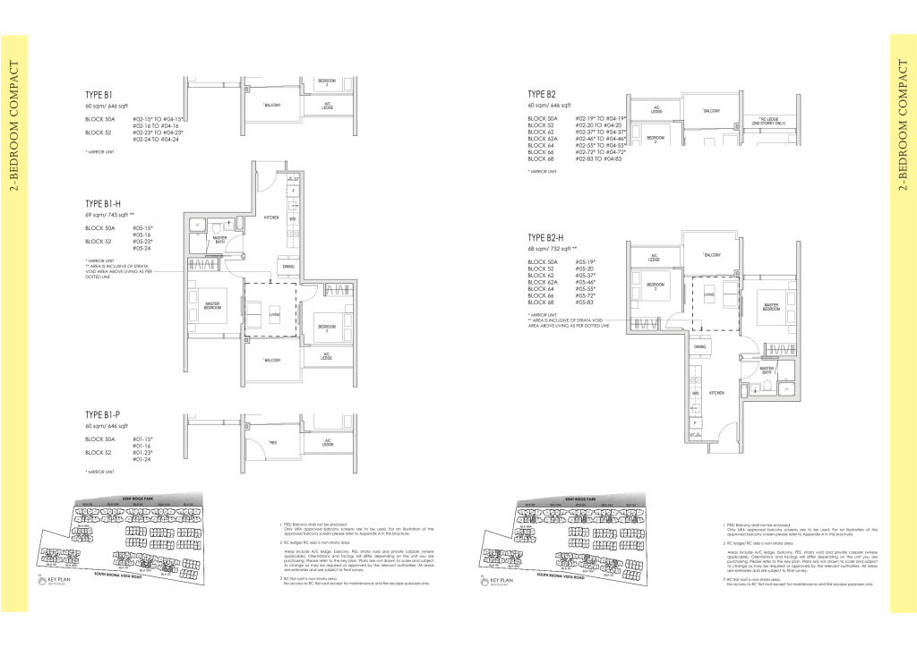 Kent Ridge Hill Residences floor plan, 646 sqft, Queenstown, Singapore