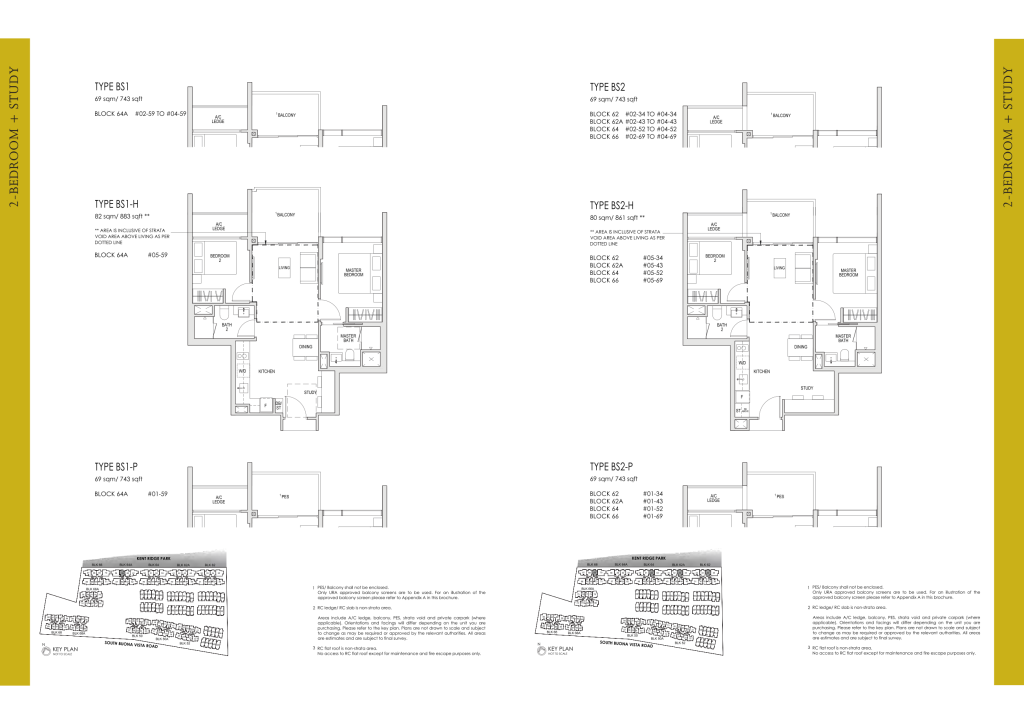 Kent Ridge Hill Residences floor plan, 743 sqft, Queenstown, Singapore
