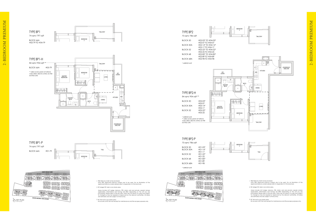 Kent Ridge Hill Residences floor plan Type 786, 797 sqft, Queenstown, Singapore