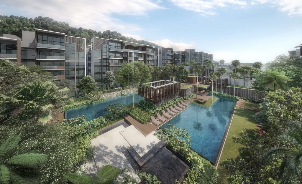 Kent Ridge Hill Residences facilities deck, Queenstown, Singapore